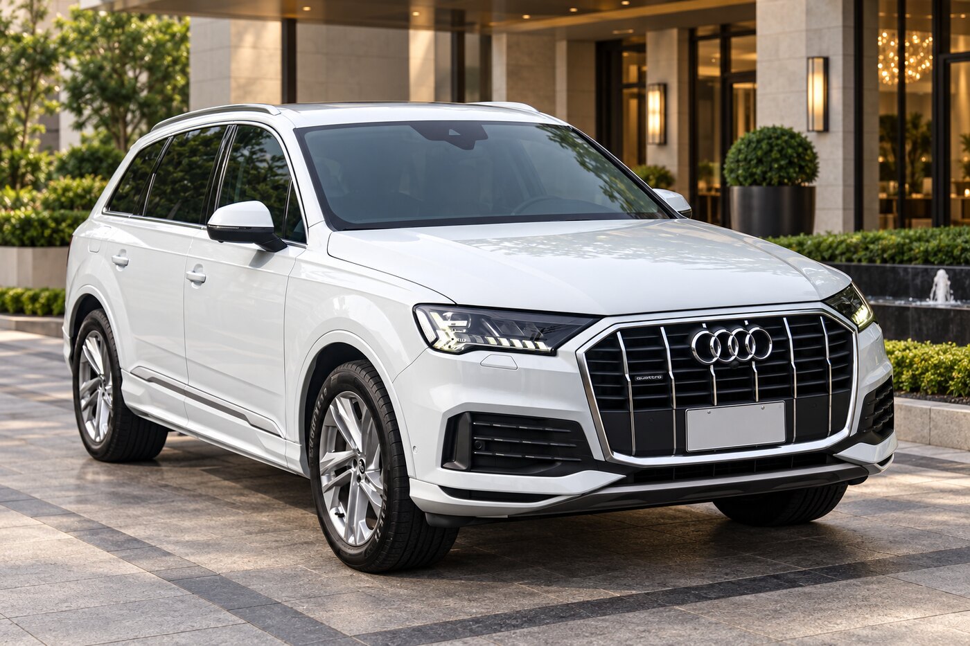 White Audi Luxury SUV