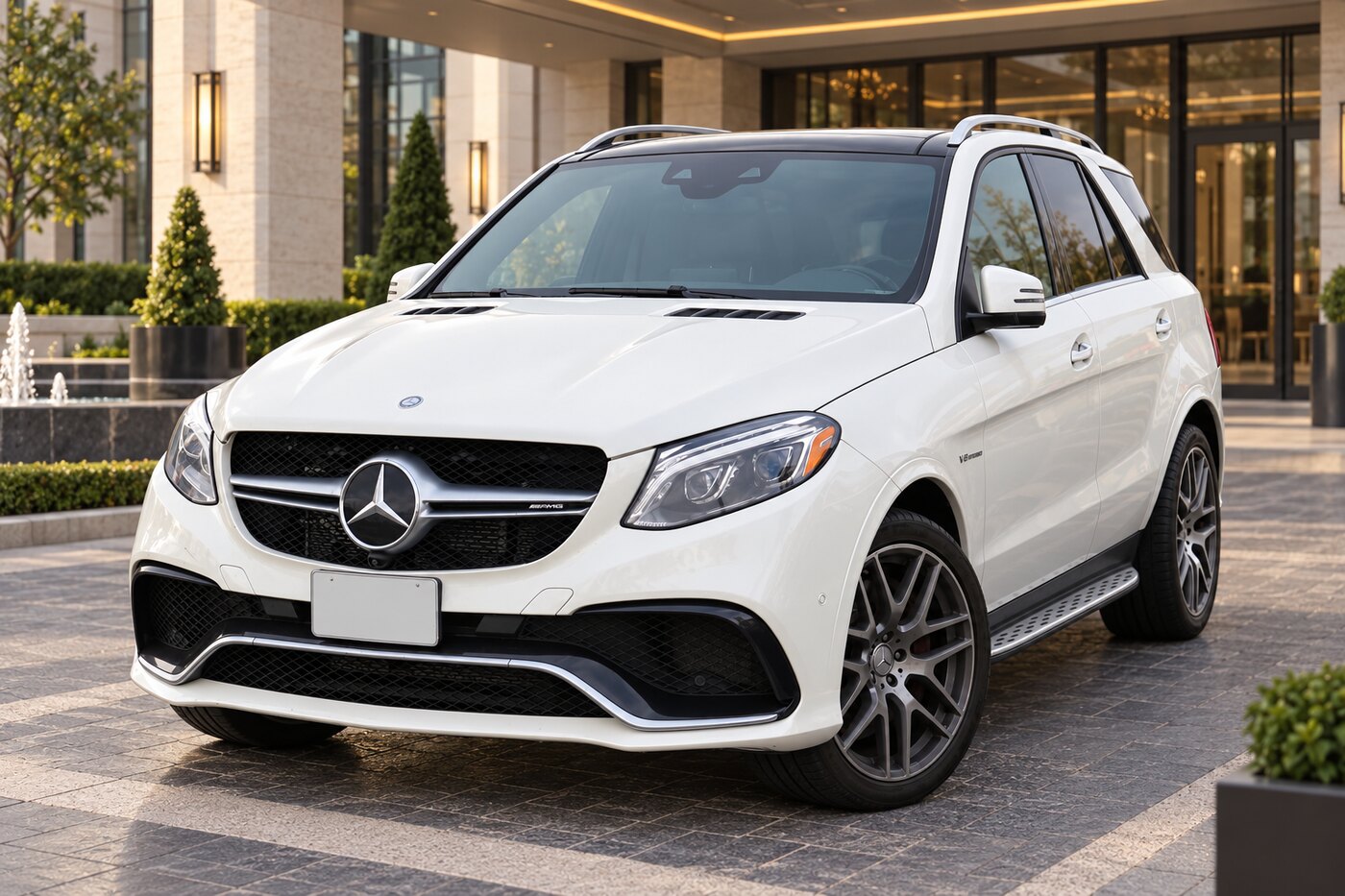 White Mercedes-Benz Luxury SUV