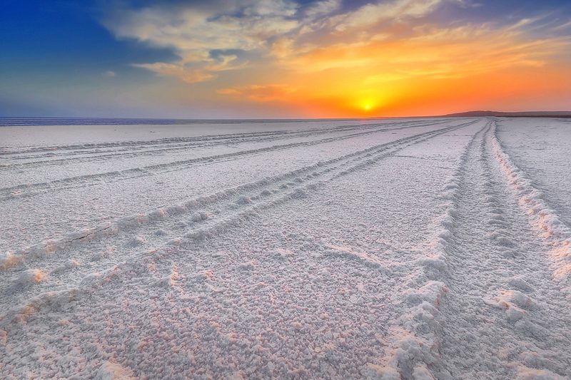 Rann of Kutch at sunset